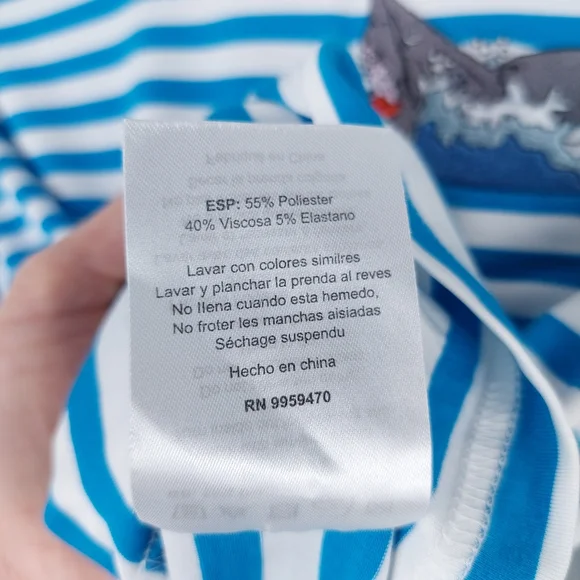 Joanie Striped Shark Top Size Small - Picture 14 of 14